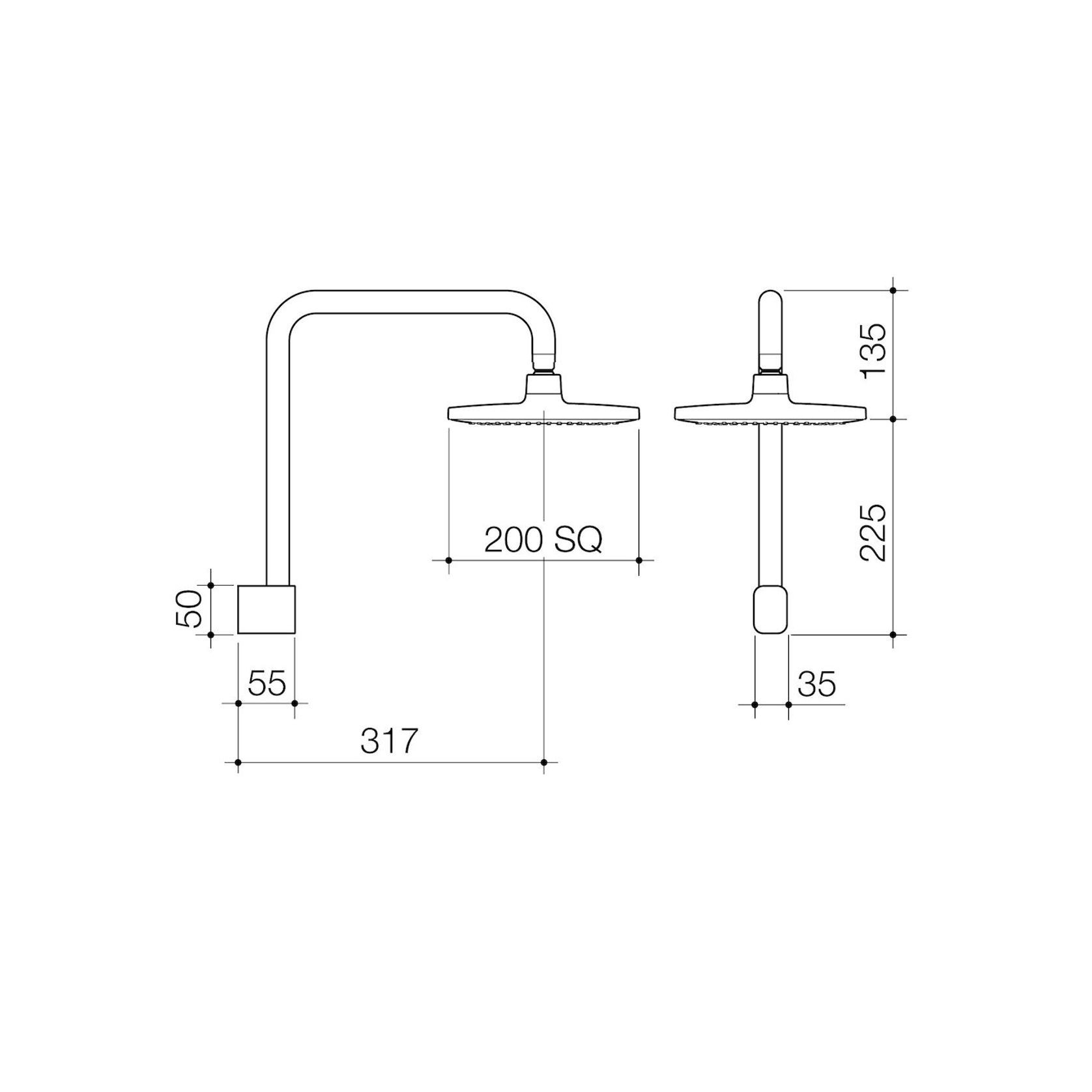 Luna Fixed Overhead Shower gallery detail image