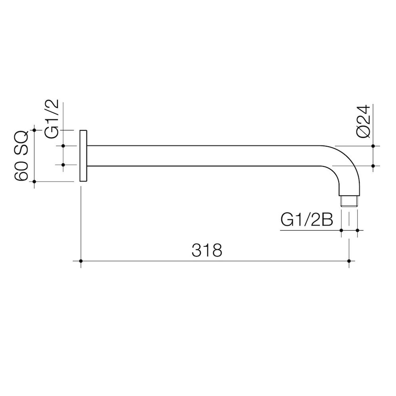 Luna Right Angle Shower Arm gallery detail image
