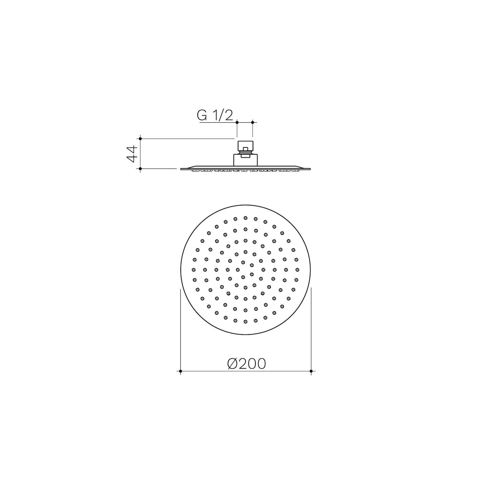 Urbane II 200mm Round Rain Shower Head gallery detail image