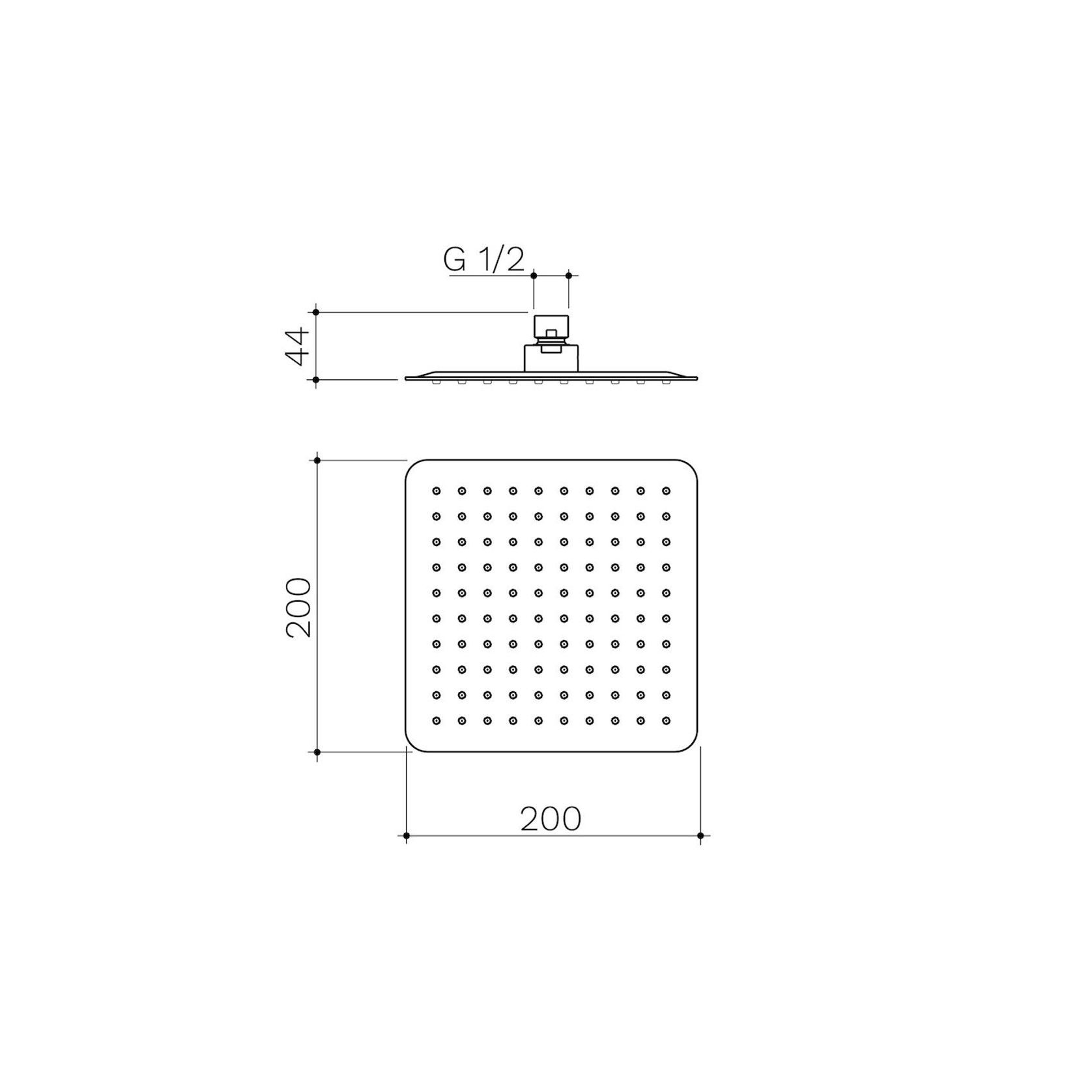 Urbane II 200mm Square Rain Shower Head gallery detail image