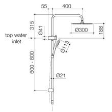 Urbane II Rail Shower with 300mm Overhead gallery detail image