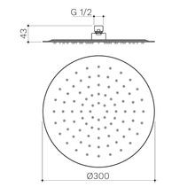 Urbane II Rain Shower Head Round 300mm gallery detail image