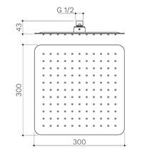 Urbane II Rain Shower Head 300mm Square gallery detail image