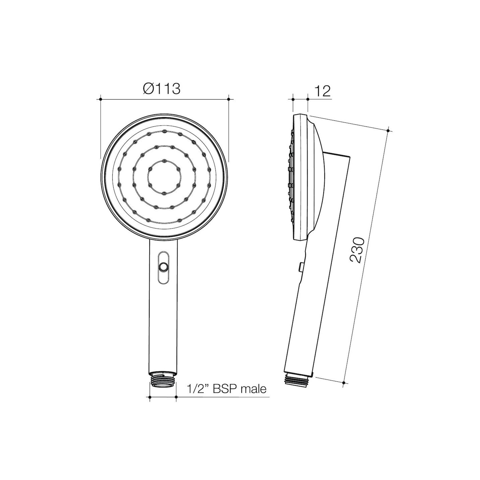 Urbane II Hand Shower Head Round gallery detail image