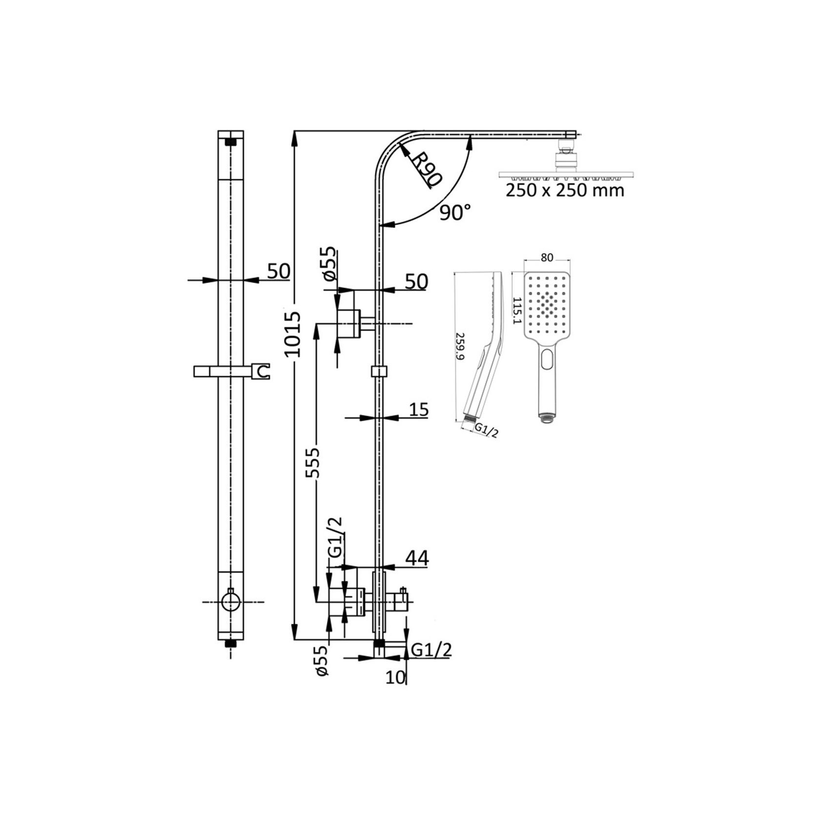 Unika Seto Multifunction Shower Set gallery detail image