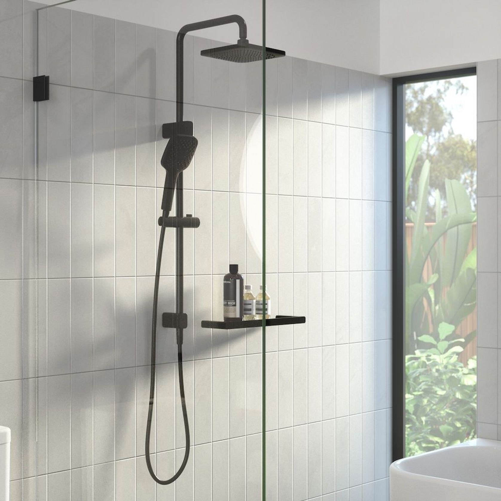 Luna Multi-function Rail Shower with Overhead gallery detail image