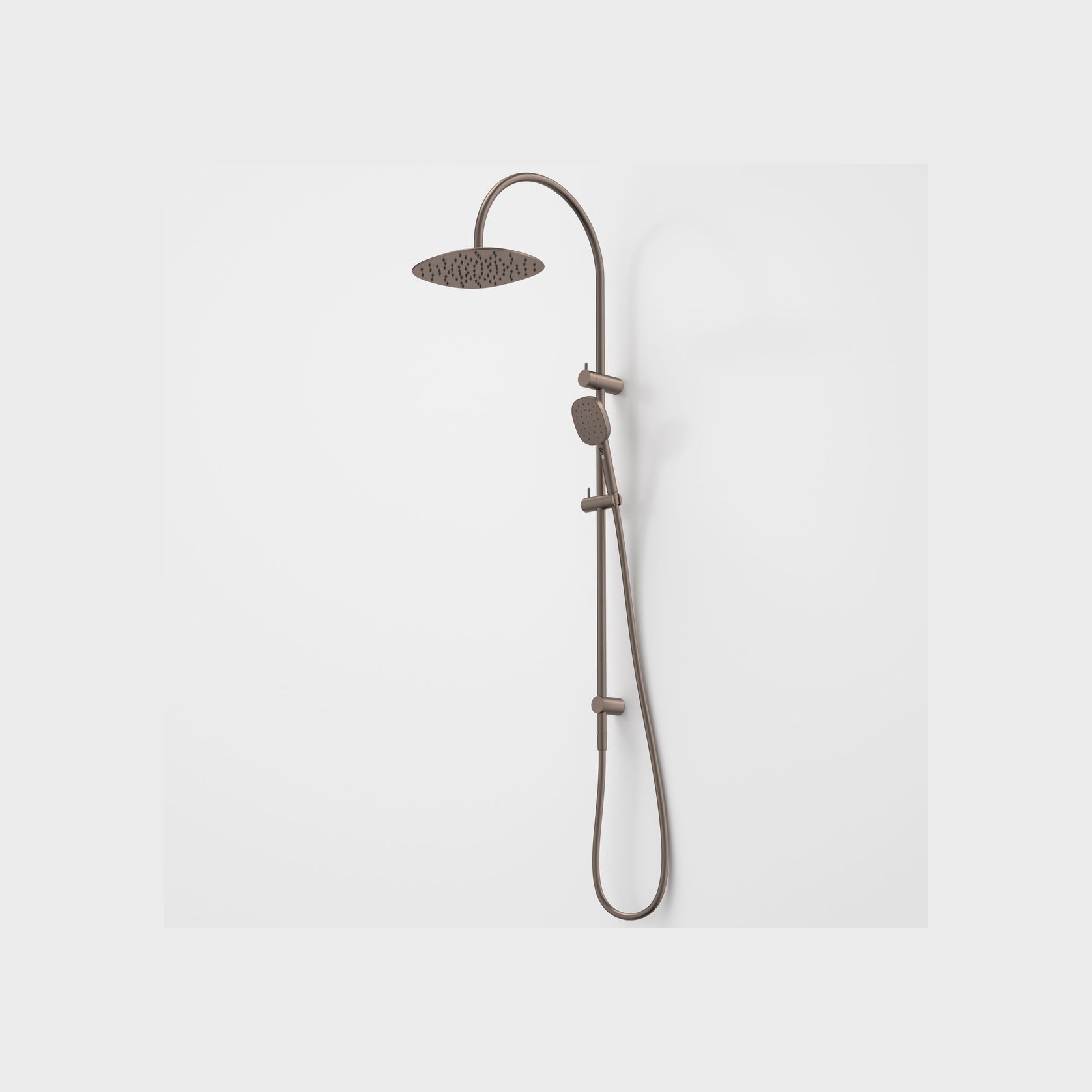 Contura II Rail Shower with Overhead  | Brushed Bronze gallery detail image