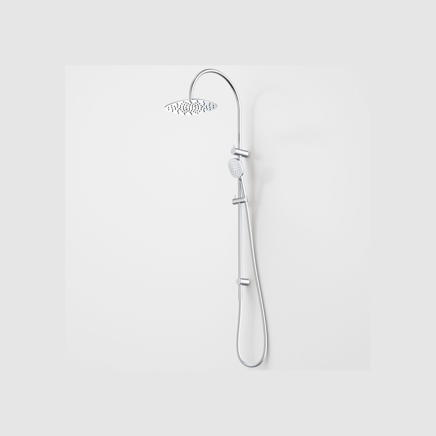 Contura II Rail Shower with Overhead | Chrome gallery detail image