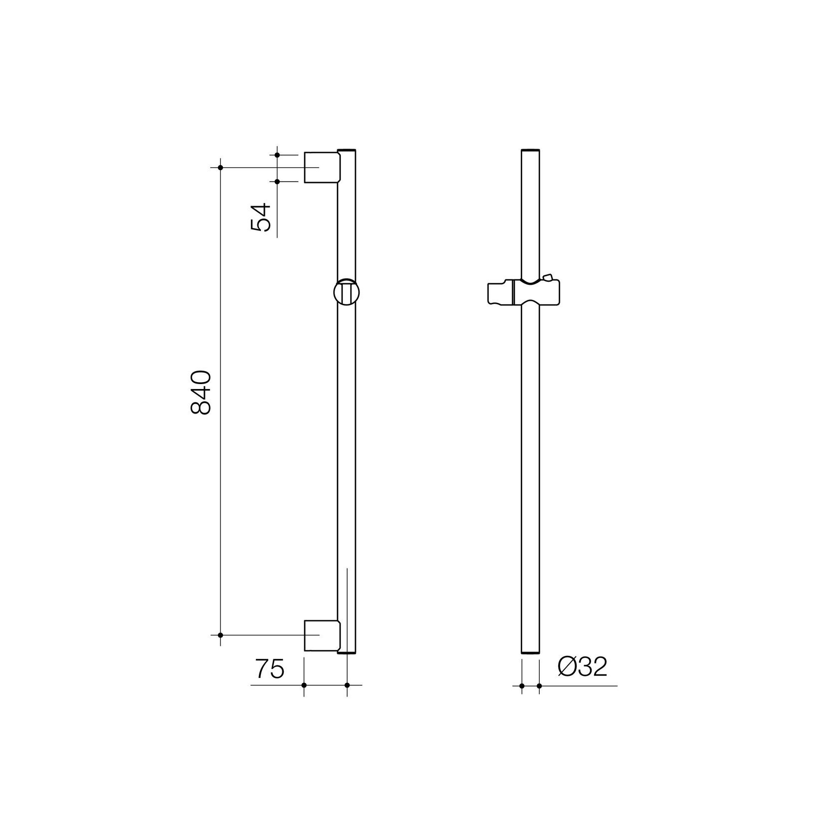 Opal Support VJet Shower with 900mm Rail gallery detail image