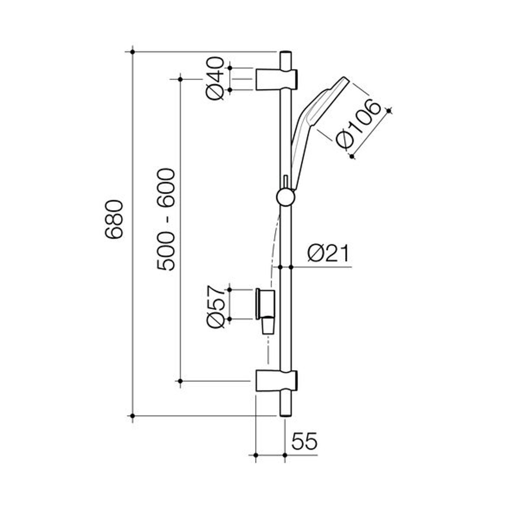 Caroma All Pressure Single Function Shower - Handset gallery detail image