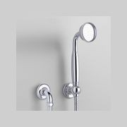 The Water Monopoly - Rockwell Straight Handshower On Hose With Wall Outlet, Parking Bracket & Metal/Coloured Shower Handle gallery detail image