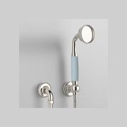The Water Monopoly - Rockwell Straight Handshower On Hose With Wall Outlet, Parking Bracket & Metal/Coloured Shower Handle gallery detail image