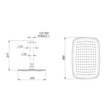 Axiss Rain Head Ceiling Mounted (180mm) gallery detail image