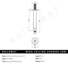 Mira Matte Black Ceiling Shower Arm gallery detail image