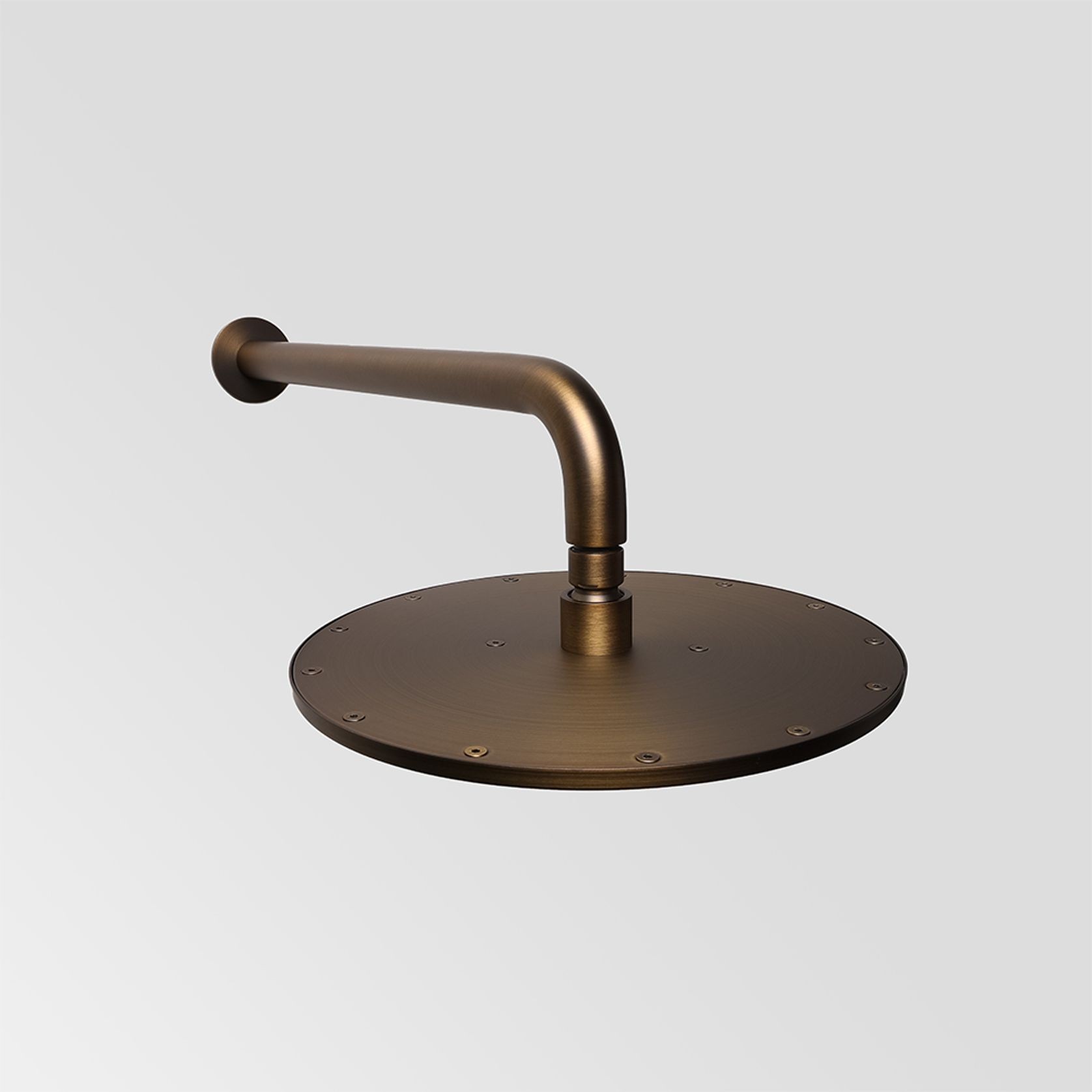 Mira Brushed Vintage Antique Brass Curved Shower Arm gallery detail image