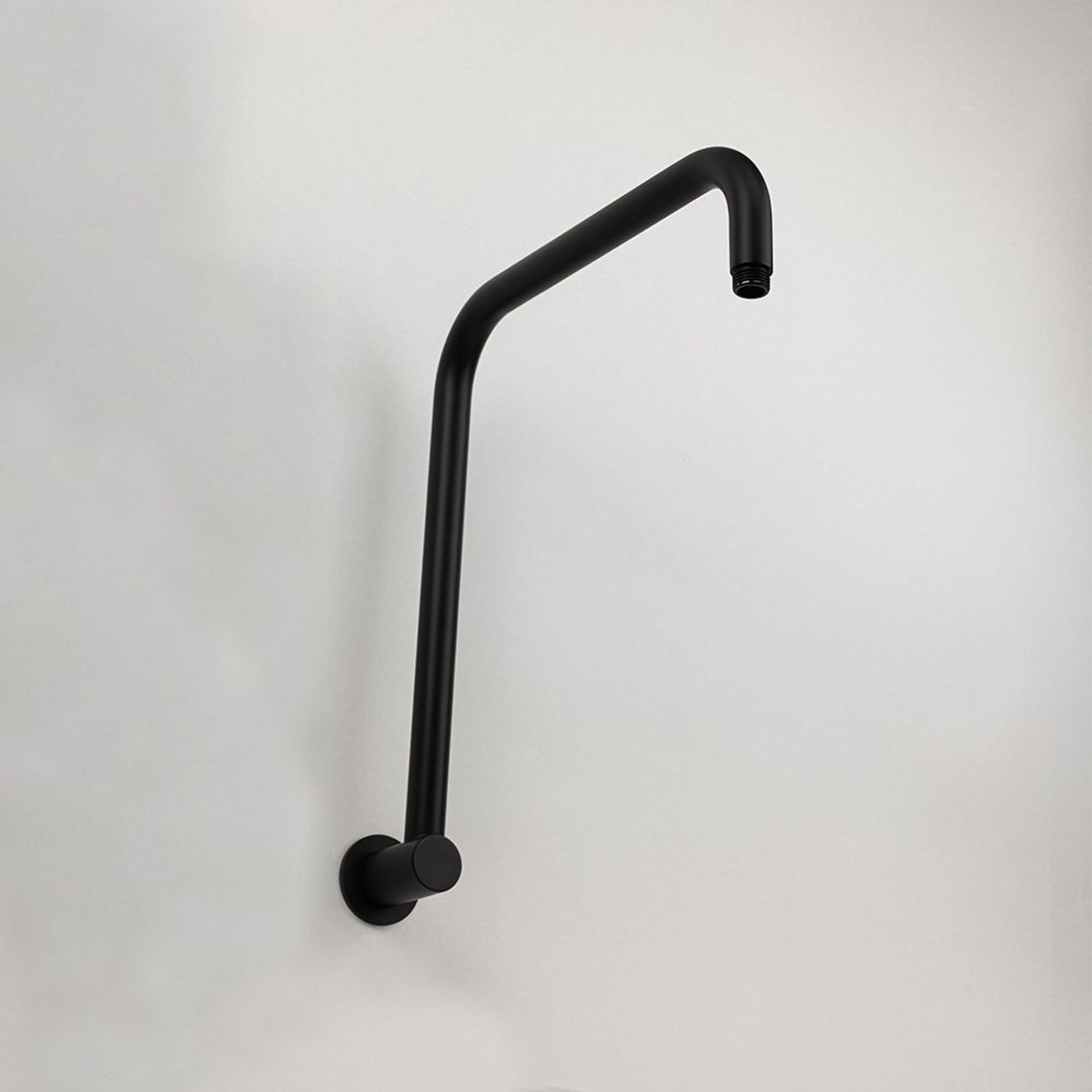 Mira Matte Black High Rise Upswept Shower Arm gallery detail image