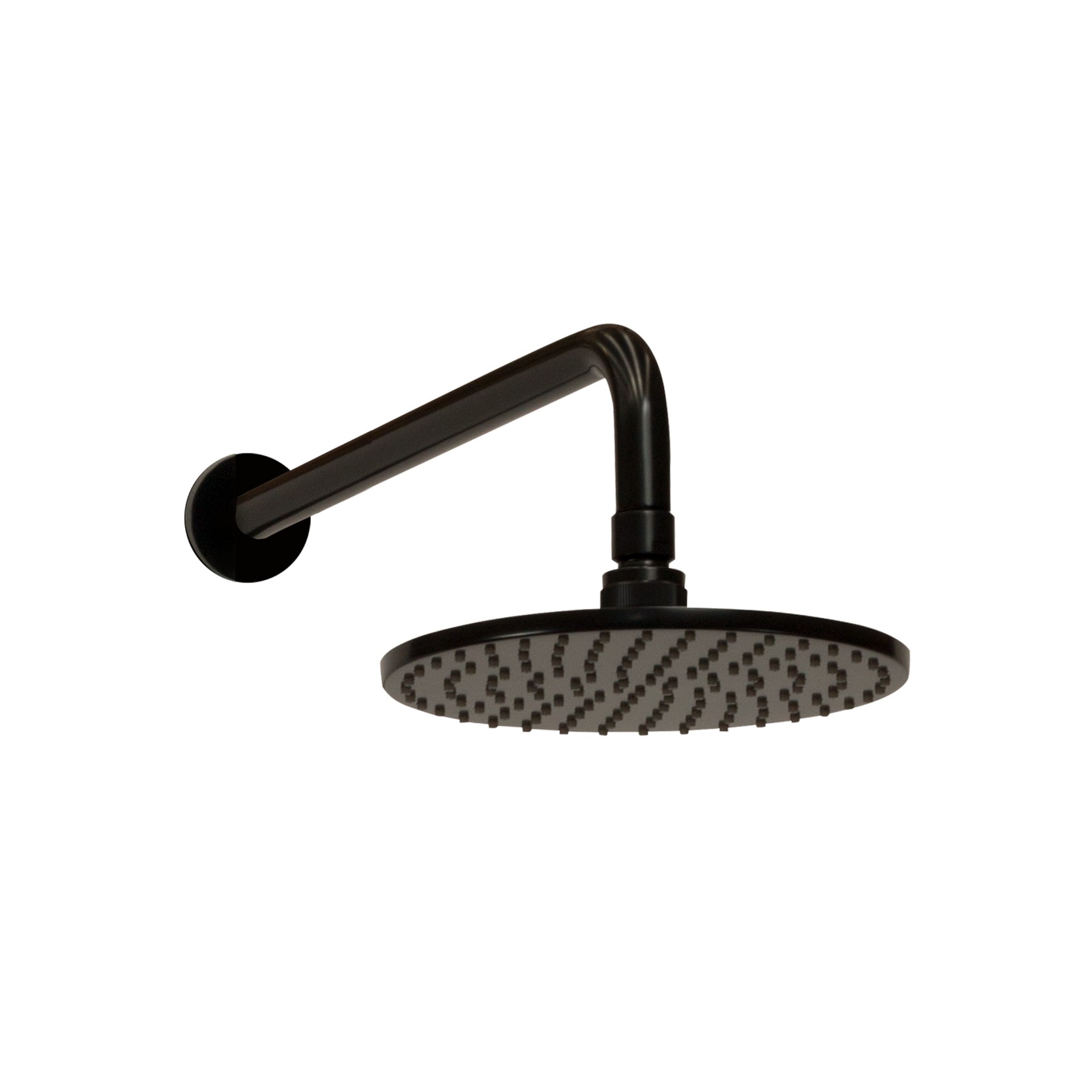 Carbon Rain Shower with Wall Arm Satin Black gallery detail image