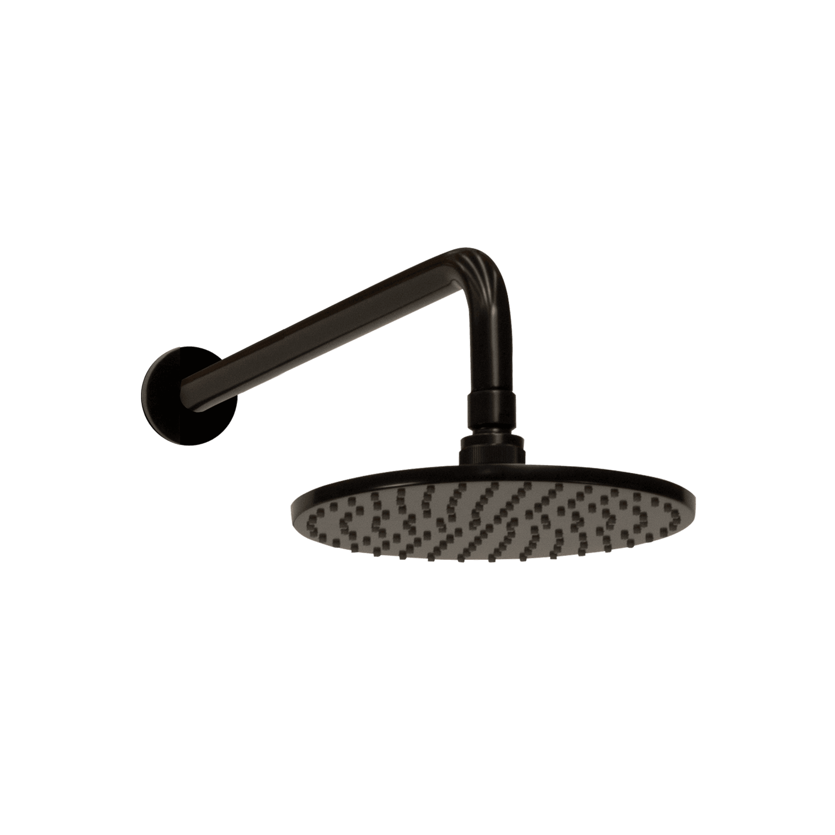Carbon Rain Shower with Wall Arm Satin Black gallery detail image