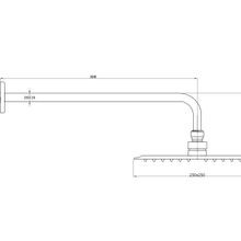 Flint Rain Shower with Wall Arm Gun Metal gallery detail image