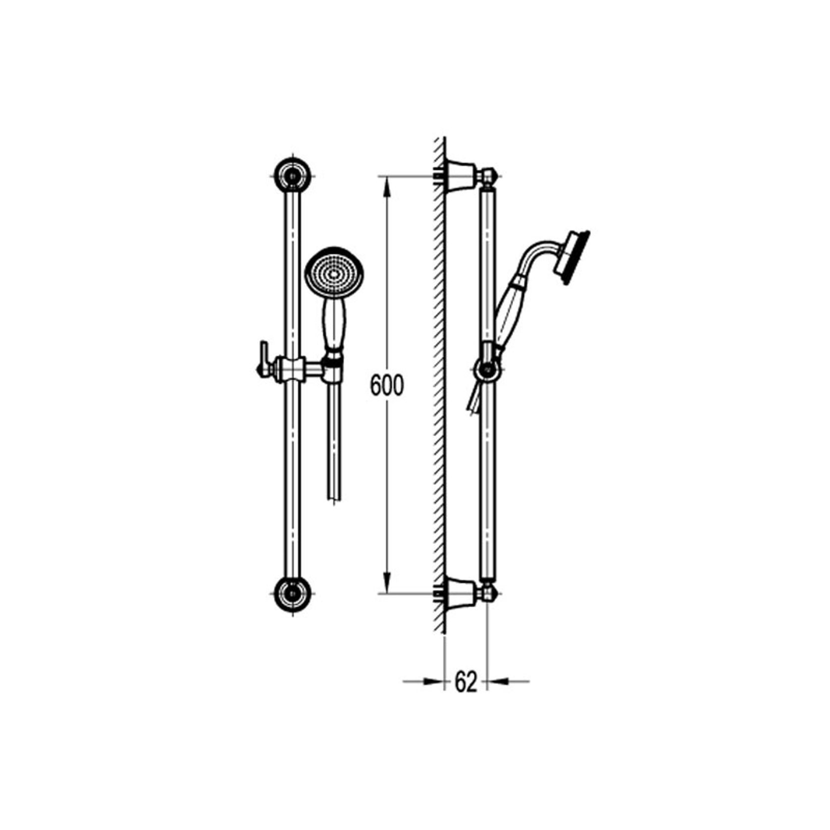 Liberty Slide Shower 1 Function Oil Rubbed Bronze gallery detail image