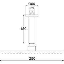 Loft Rain Shower with Ceiling Arm Chrome gallery detail image