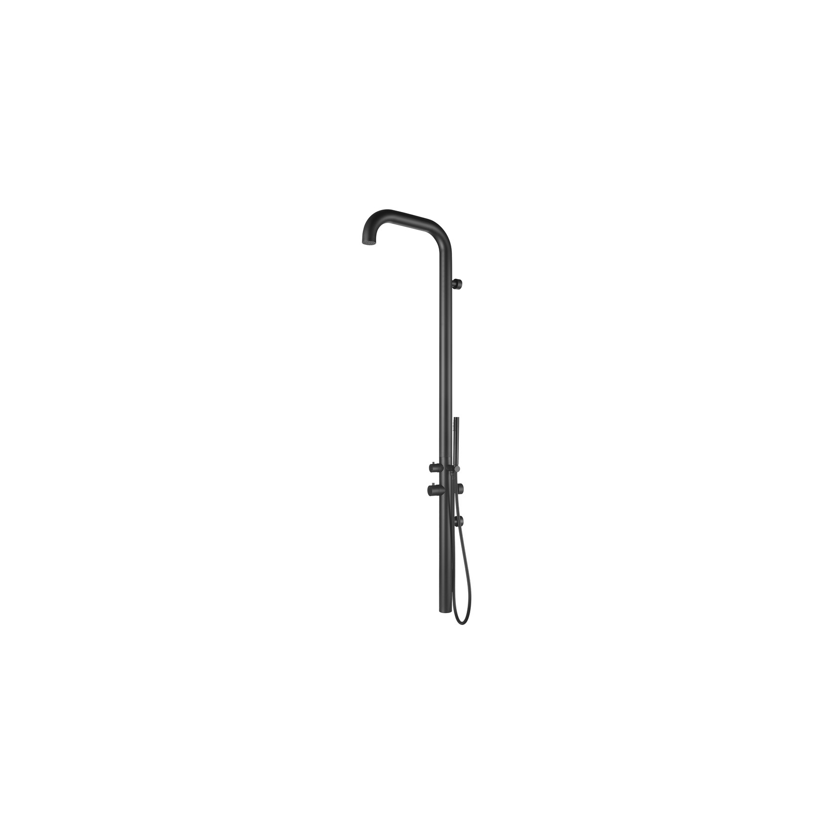 Pacific Outdoor Shower Tower Matte Black gallery detail image