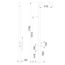 Pacific Outdoor Shower Tower Gun Metal gallery detail image