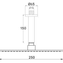 Scarab Rain Shower with Ceiling Arm Brushed Gold gallery detail image