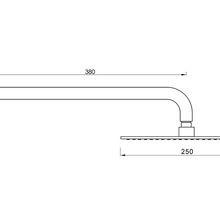 Urban Rain Shower with Wall Arm Brushed Stainless gallery detail image