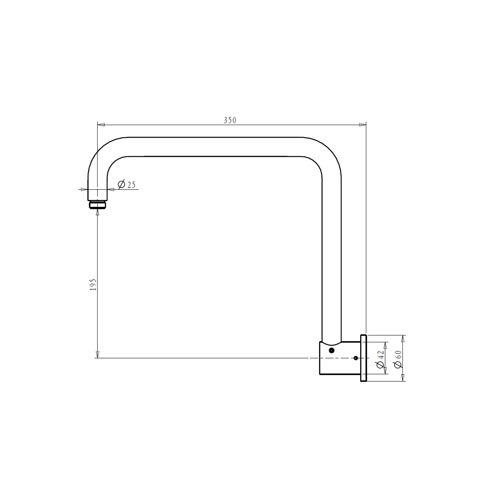 Mica Gooseneck Shower Arm gallery detail image