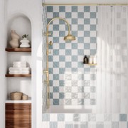 Kingsley Shower Rail Set | Brushed Brass gallery detail image