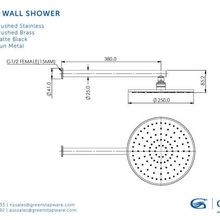 Textura Gisele Wall Shower Head gallery detail image