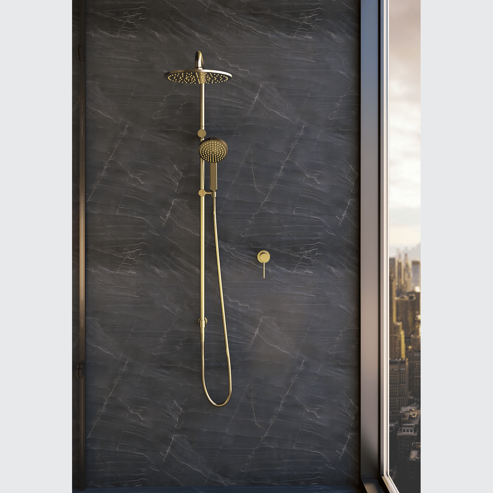 Lavish Twin Rail Shower gallery detail image