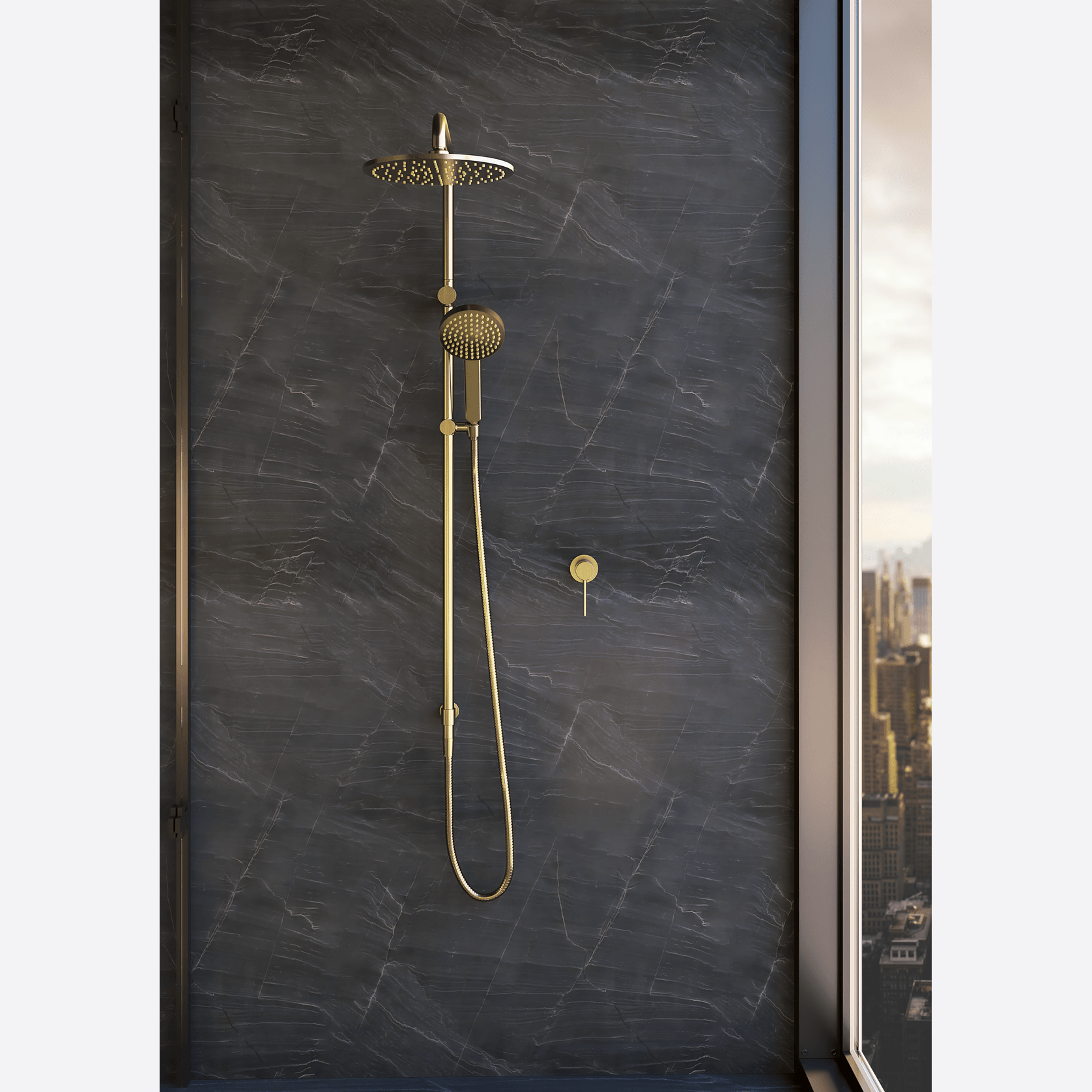 Lavish Twin Rail Shower gallery detail image