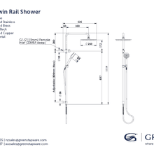 Gisele Twin Rail Shower gallery detail image