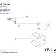 Gisele Wall Shower Head gallery detail image