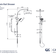 Swept AirFlo™ Twin Rail Shower gallery detail image