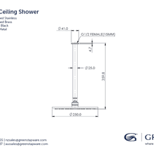 Textura | Gisele Ceiling Shower Head gallery detail image