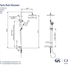 Textura Twin Rail Shower gallery detail image