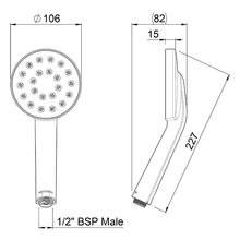 Maku MK2 Shower Handset MAHSCPGR gallery detail image