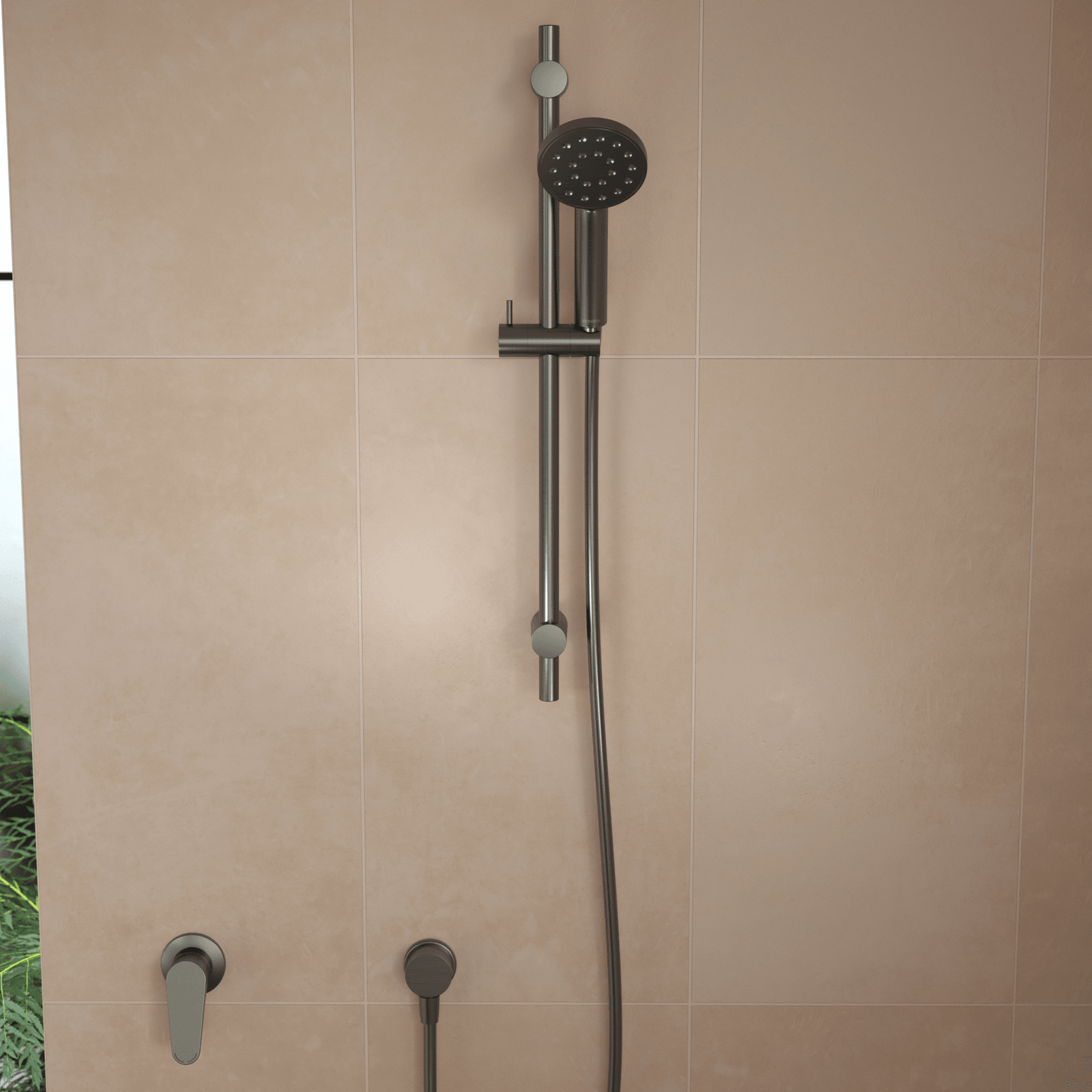Maku MK2 Satinjet Rail Shower - Gunmetal gallery detail image