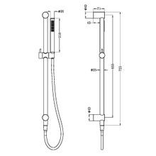 Zen SS316L Shower Rail | Graphite gallery detail image