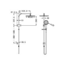 Bianca Twin Shower | Brushed Nickel gallery detail image