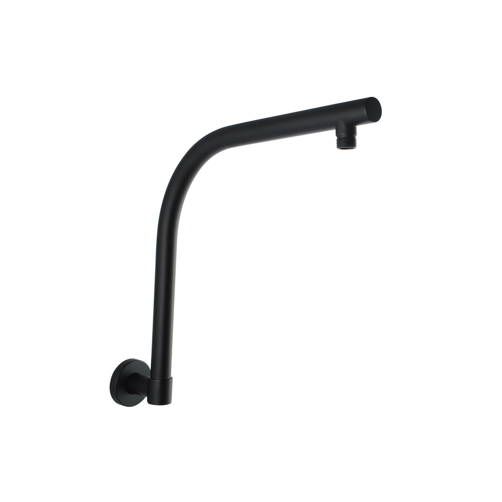 Gooseneck Square Shower Arm Matte Black gallery detail image