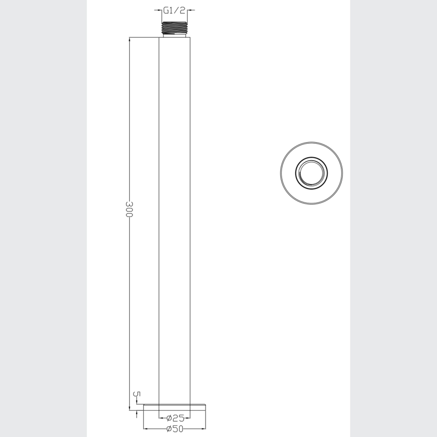 LVB Mica Ceiling Arm | 300/450mm gallery detail image