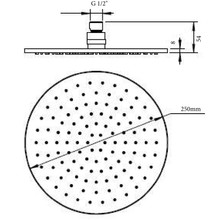 LVB Mica Shower Head | 250mm gallery detail image
