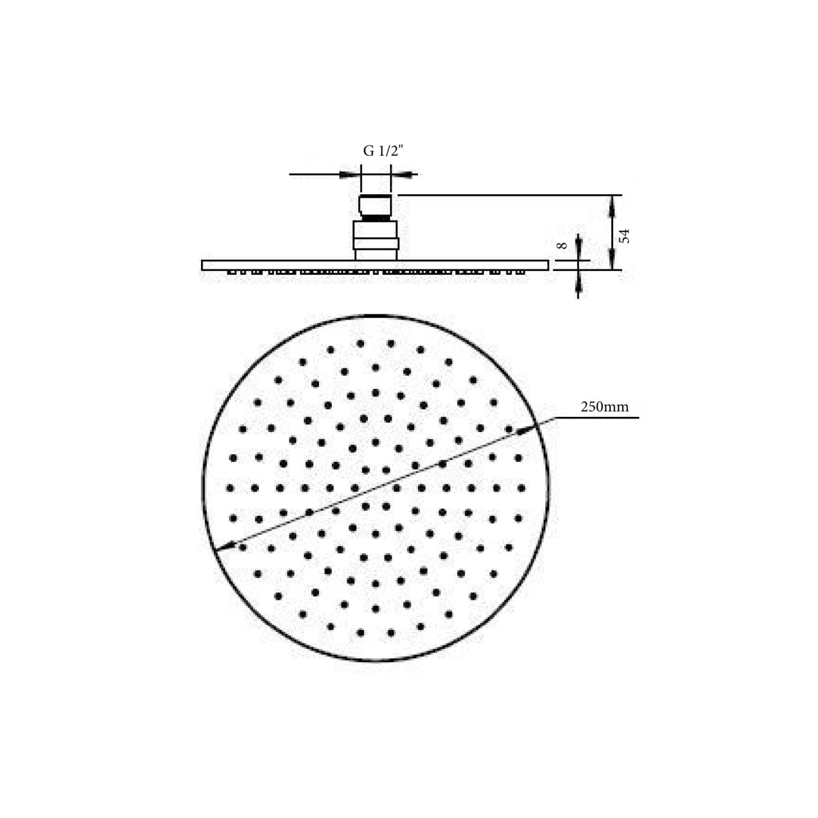 LVB Mica Shower Head | 250mm gallery detail image