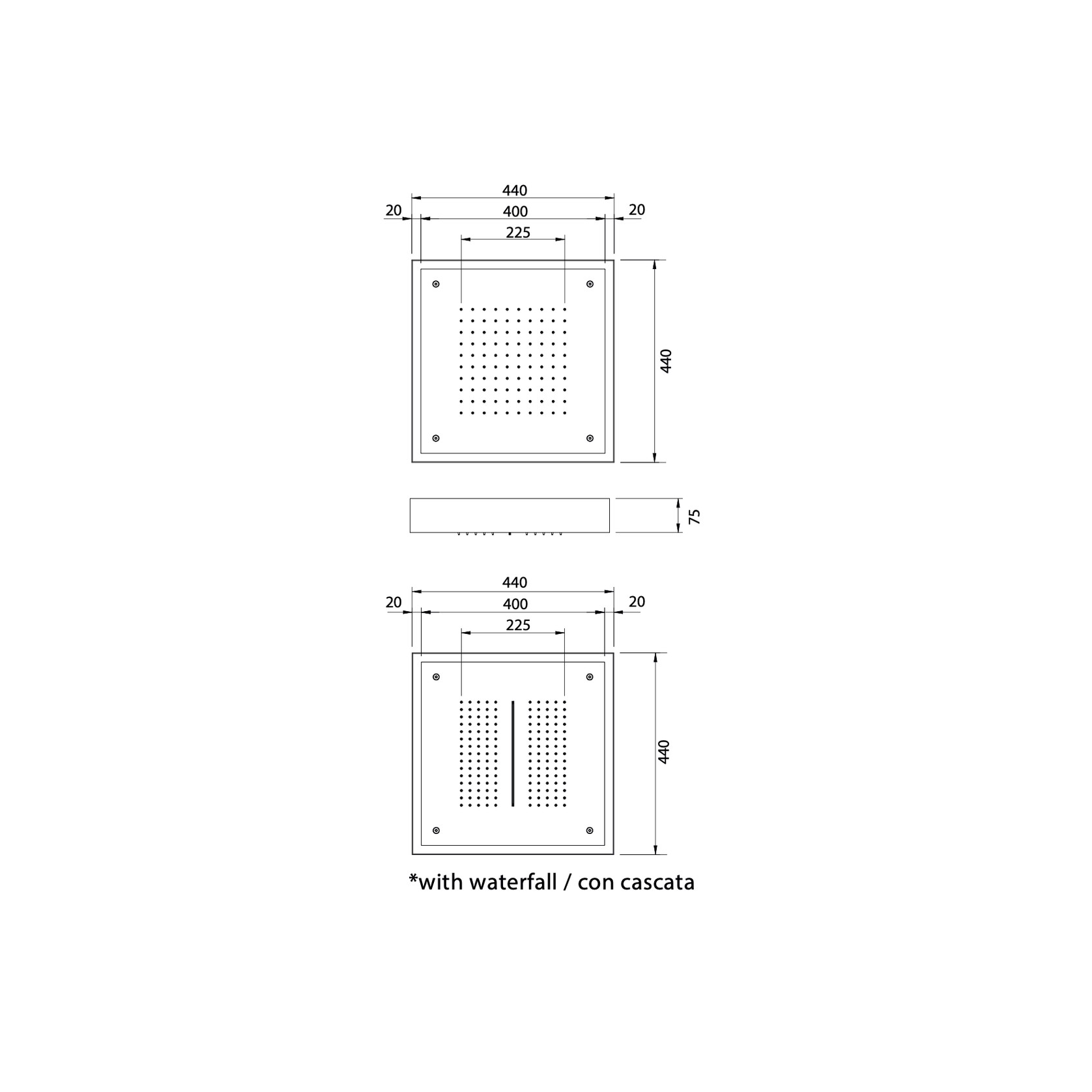 Antonio Frattini SH440 Ceiling Mounted Shower Head gallery detail image