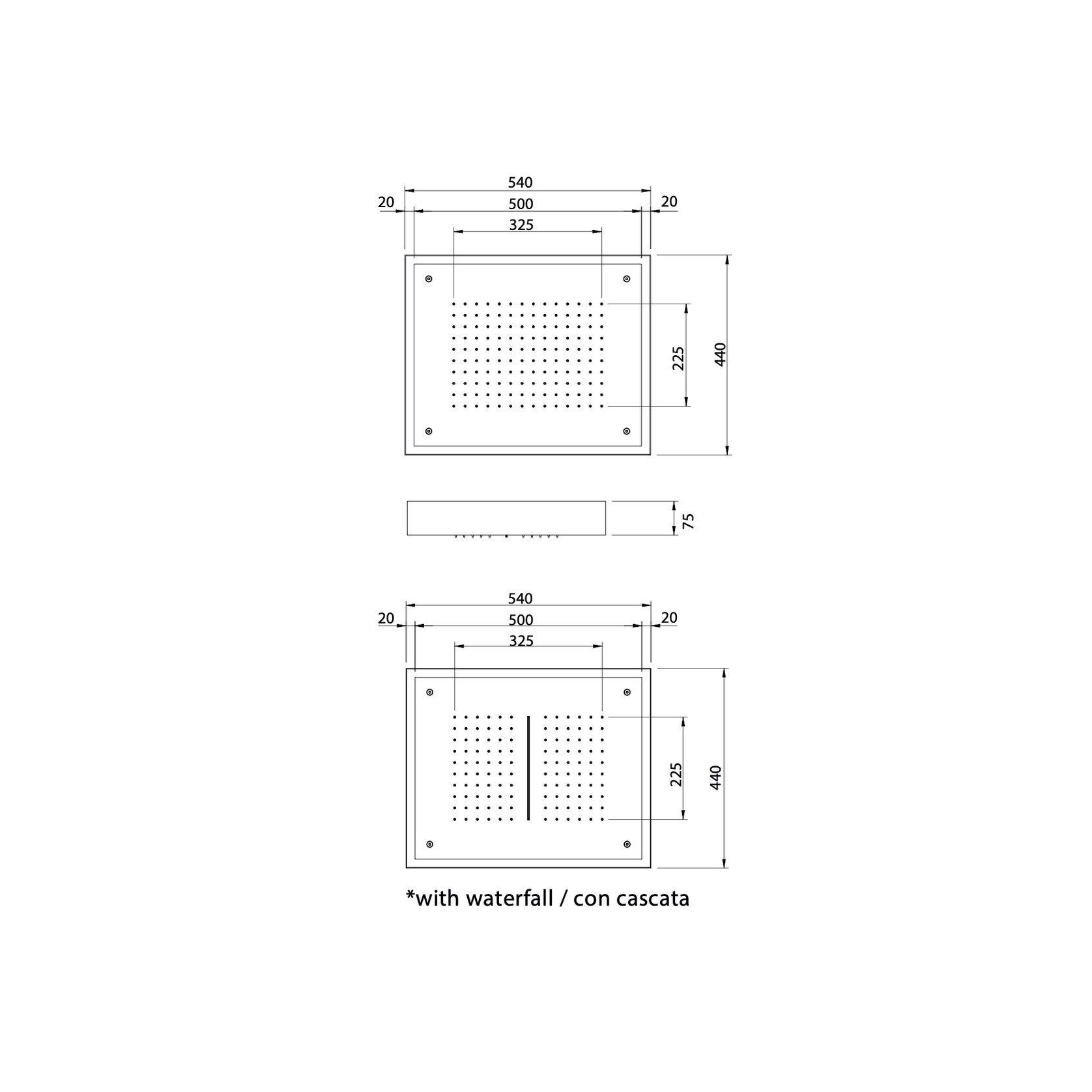 Antonio Frattini SH540 Ceiling Mounted Shower Head gallery detail image