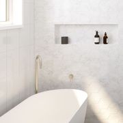 Kaya Gooseneck Floor Mounted Bath Outlet gallery detail image
